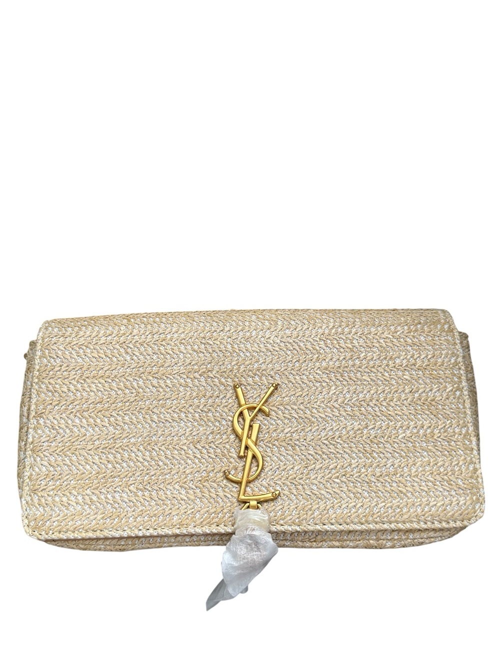 Designer inspired Gold Raffia Envelope. BRAND NEW